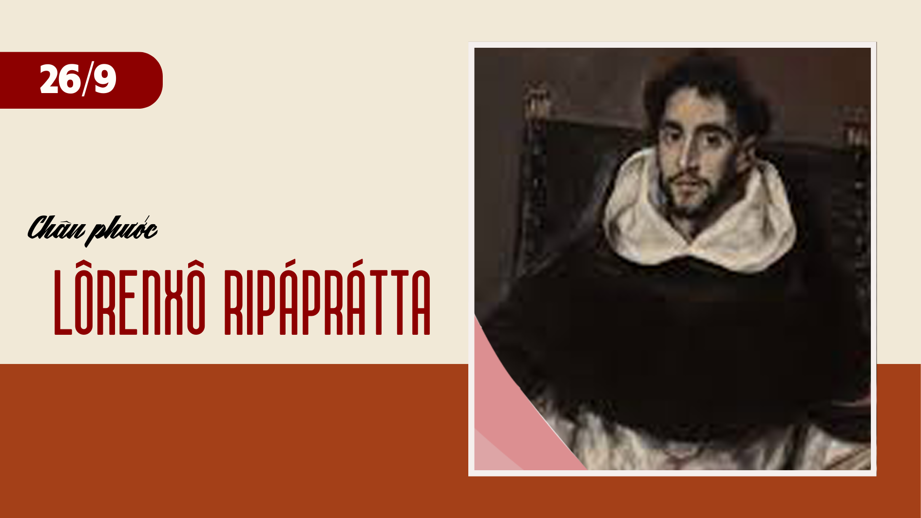 Ngày 26/9 Chân phước Lô-ren-xô Ri-páp-rát-ta